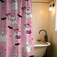 thumbnail image 6 of Halloween Pink Ghost Shower Curtain, Holiday Bathroom Decor, Polyester Fabric Waterproof Machine Washable, Halloween Home Party Decoration, 72 x 72 Inches, 6 of 7