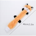 thumbnail image 5 of Skinny Peltz Non-Stuffed Squeak Plush Dog Toy, Fox, Raccoon & Squirrel, 5 of 5