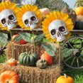 thumbnail image 1 of Muyoka De adornos de Calavera de girasol para Halloween, decoraci贸n divertida para jard铆n, regalo de adornos de Halloween, 1 of 7