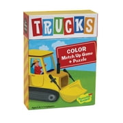 Peaceable Kingdom Trucks Color Match Up Game for Kids - 24 Piece Puzzle & Instructions for 2 Levels of Play with Parent Learning Prompts - 1 to 4 Players - Ages 2+