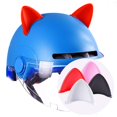thumbnail image 3 of Cute Helmet Sticker Colorful Helmet Decoration Helmet Cat Ears Tpu Motocross, 3 of 5