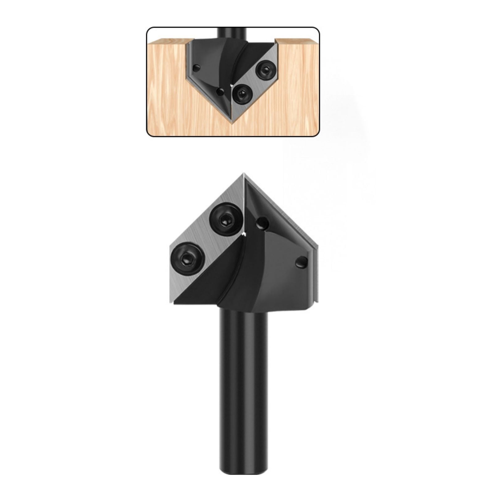APPLAYERR 1/2 Inch Shank Router Bit 90 Degree Carbide for Woodworking Pine MDF Solid Wood Particleboard