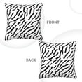 thumbnail image 3 of ZNDUO Square Home Decorative Throw Pillows, Corduroy Abstract Black Stripe Pattern Couch Pillows, Throw Pillows for Bed, 16"x16", 3 of 8