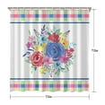 thumbnail image 5 of Pioneer Colorful Floral Shower Curtain for Bathroom Home Decor Bathtubs Waterproof Fabric Curtain with 12 Hooks 72x72in, 5 of 6