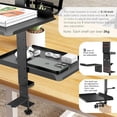 thumbnail image 4 of 3 Tier Clamp On Desk Shelf - Over Or Under Table Clamp,with Adjustable Metal Storage Tray Headphone Stand with No Drill Installation, for Home Office, Gaming Devices,Storage Tray,and More, 4 of 7