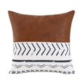 thumbnail image 1 of GUANGHONG 18X18 Coussin Marron Motif Cuir Coussin Moderne pour Canapé Chambre, 1 of 9