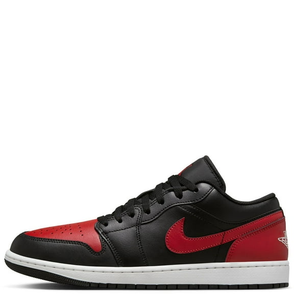Men's Jordan 1 Low Black/Varsity Red-Summit White (553558 067) - 12