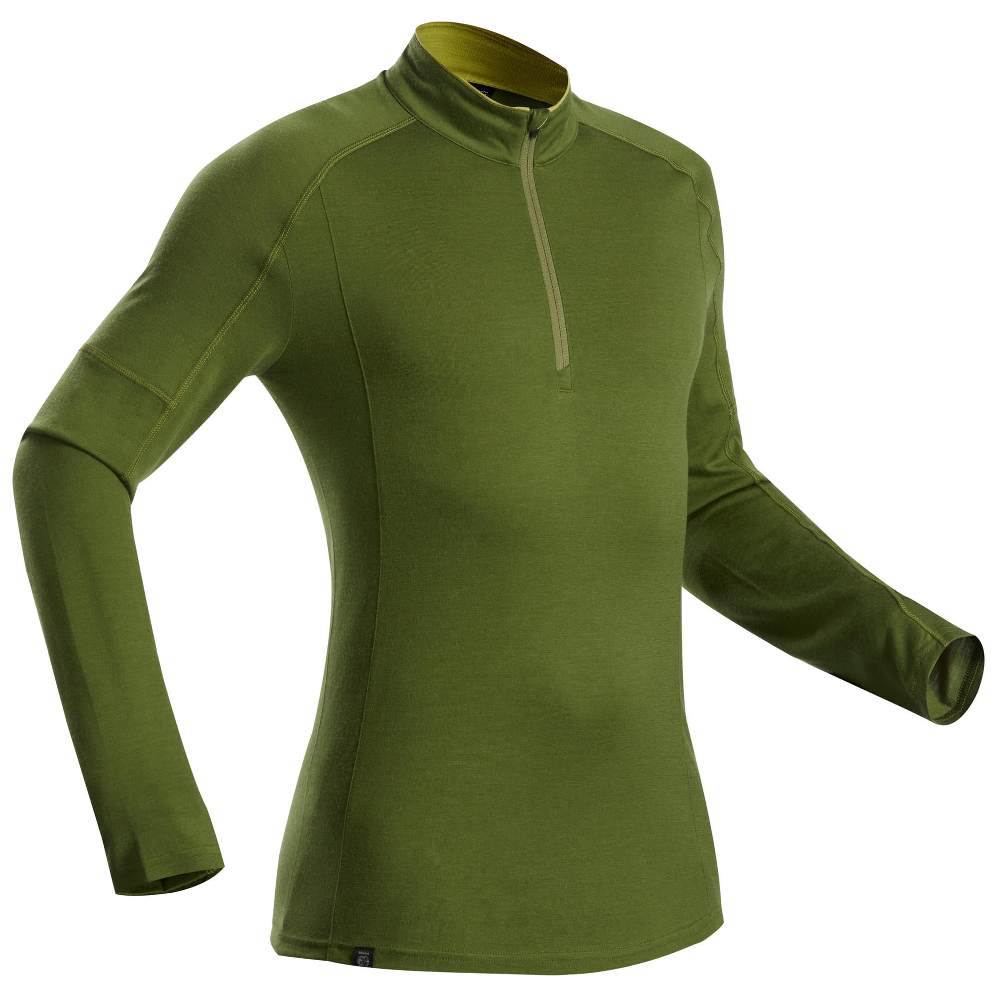 Decathlon - FORCLAZ by DECATHLON - Forclaz Trek 500, Zip Long Sleeved Merino Hiking T-Shirt, Men 