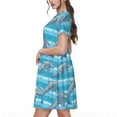 thumbnail image 2 of Disketp Dolphin para Vestido de Manga Corta para Mujeres, Vestidos de Verano para Mujeres, Casual y Holgado para la Playa, 2 of 6