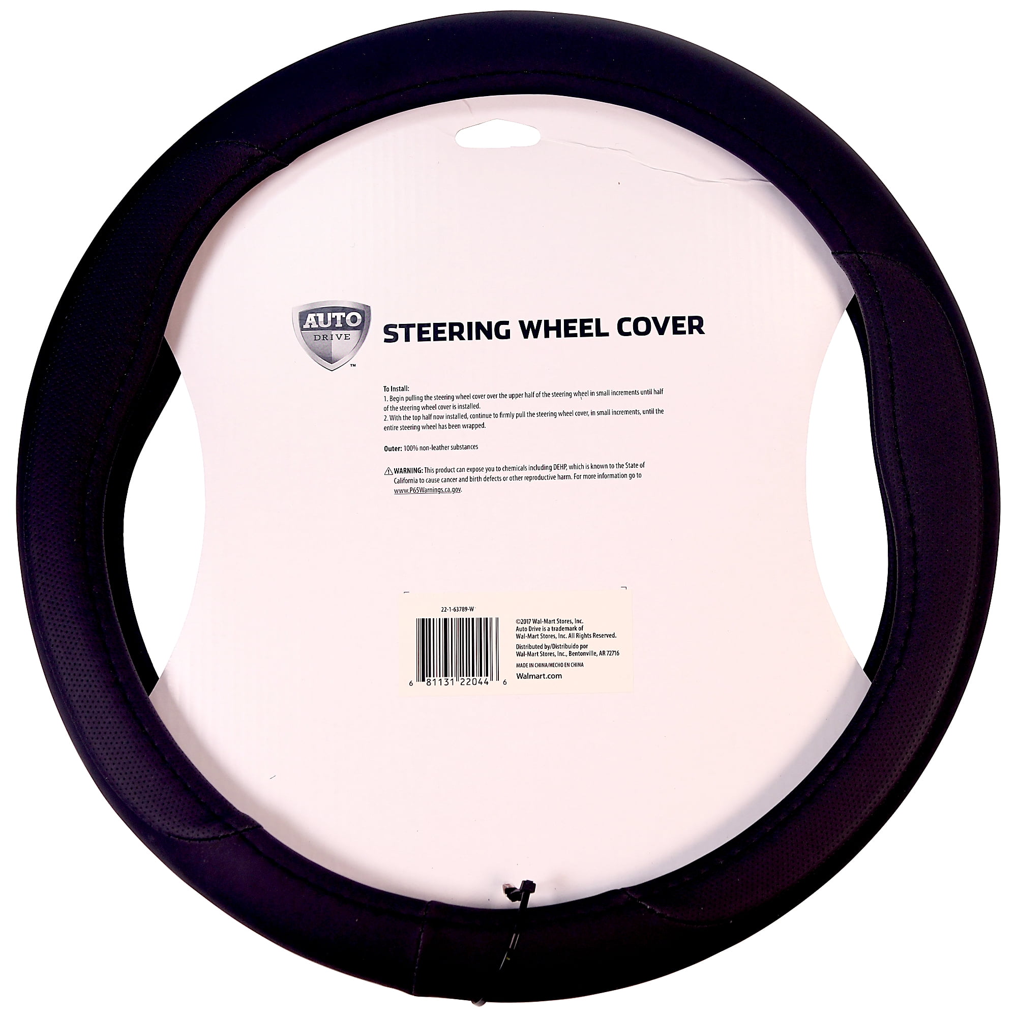 Auto Drive Thumb Grip Steering Wheel Cover, Black, 22163789W