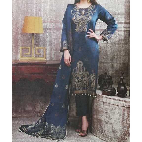 Nazon Brand| Women's Party Dress 3 Pieces| Party Dress |Long dress|Women's Clothing|Midnight Green Color