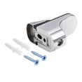 thumbnail image 3 of Uxcell Wall Mount Zinc Alloy Glass Shelf Clamp Bracket Chrome 2 Pack, 3 of 5