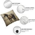 thumbnail image 4 of COMIO  Square Pillow Cover Decorative Throw Pillowcase, Farmhouse Horse 2pc, 4 of 6
