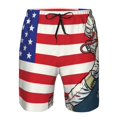 thumbnail image 3 of Balery American Astronaut Runs Forward Traje de Baño Estilo Hawaiano para Hombre, Shorts de Secado Rápido con Bolsillos-Large, 3 of 6