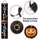 thumbnail image 3 of Decoraciones al aire libre – Truco o trato Hocus Pocus grandes pancartas de bruja carteles de porche – para puerta delantera exterior patio guirnalda suministros de fiesta – naranja negro, 3 of 5
