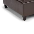 thumbnail image 4 of WyndenHall  Elliot Transitional Table Ottoman Chocolate Brown 36"w x 36"d x 16.5 "h Faux Leather, Foam Square Faux Leather, 4 of 5