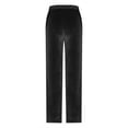 thumbnail image 3 of Lmnyox High Waist Trousers for Women Flowy Wide Leg Velour Palazzo Pants 2024 Fall Trendy Longe Pants, 3 of 5