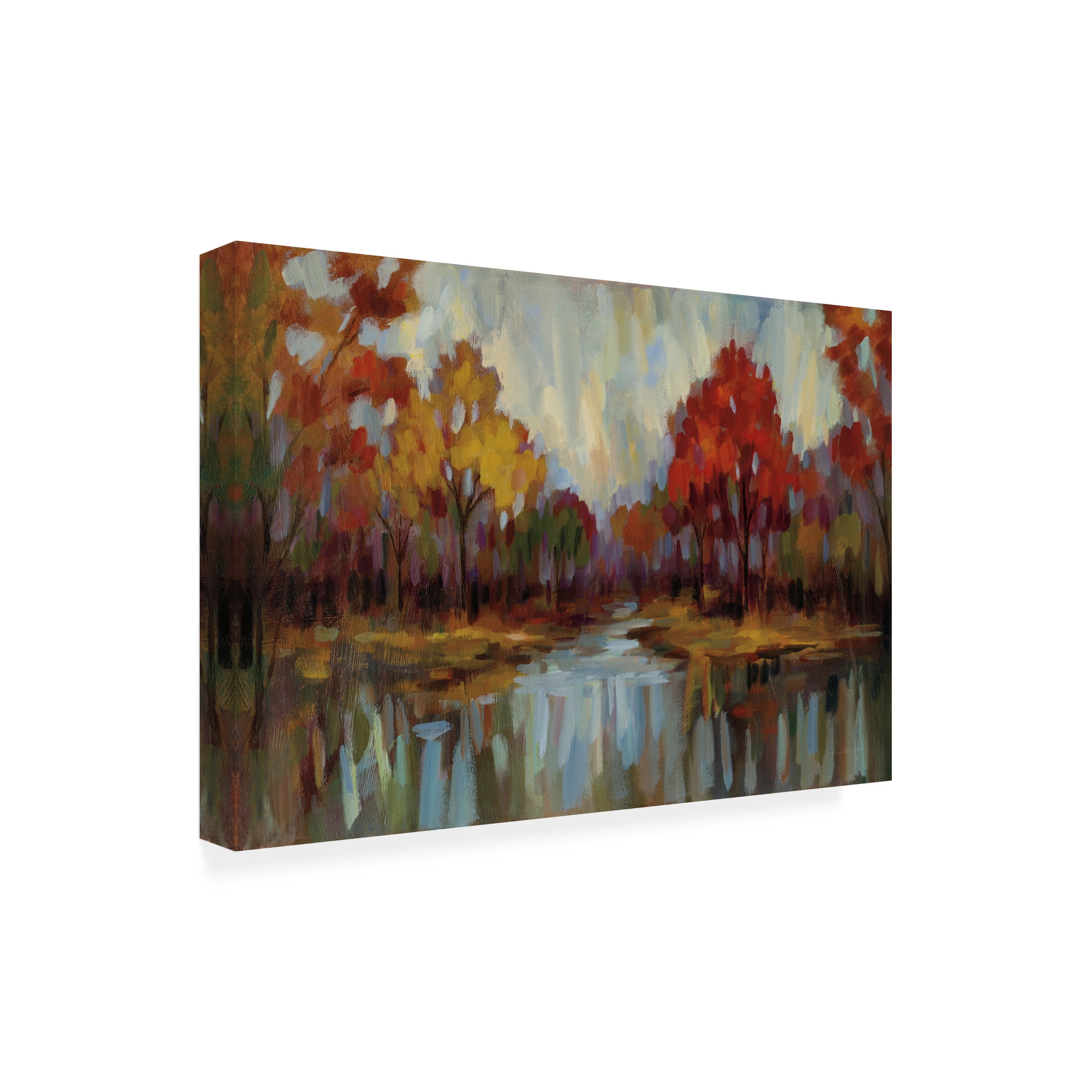 Silvia Vassileva 'Fall Aquarelle' Canvas Art