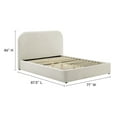 thumbnail image 2 of Modway Keynote Performance Velvet Curved Queen Platform Bed in Alabaster, 2 of 9