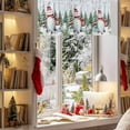 thumbnail image 4 of Christmas Gnome Valances for Windows, Winter Xmas Trees Bird Snowflakes White Wood Rod Pocket Valance Short Window Treatments Curtains for Kitchen Bathroom Bedroom Decor, 60 x 18 Inches, 4 of 9