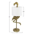 thumbnail image 2 of Creative Co-op White Shade Table Lamp, 32", Gold Flamingo, 2 of 5