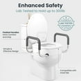 Raised Toilet Seat With Handles (300lb) Toilet Seat Risers for Seniors
