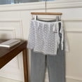 thumbnail image 6 of Huhudde Women Aesthetic Flower Lace Layering Short Apron Skirt Hip Covering Overskirt Tie Up Bandage A Line Hip Scarf Half Skirt, 6 of 21