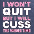 thumbnail image 5 of Wild Bobby I Won't Quit but I Will Cuss the Whole Time Gym/Workout Unisex Crewneck Graphic Sweatshirt, Vintage Heather Navy, 3X-Large, 5 of 5