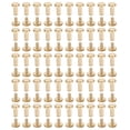 thumbnail image 2 of Round Brass Rivets Screws, 50Pcs DIY Leather Crafting Bookbinding Flat Head Slot Set for Belts Handbags Hats Albums Notebooks, 2 of 7