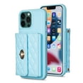 thumbnail image 1 of Nalacover for iPhone 14 Pro Crossbody Wallet Case, Elegant Premium PU Leather Shoulder Strap Lanyard Cover with Metal Lock Button Card Slots Soft Silicone Shockproof Case for iPhone 14 Pro,Blue, 1 of 6