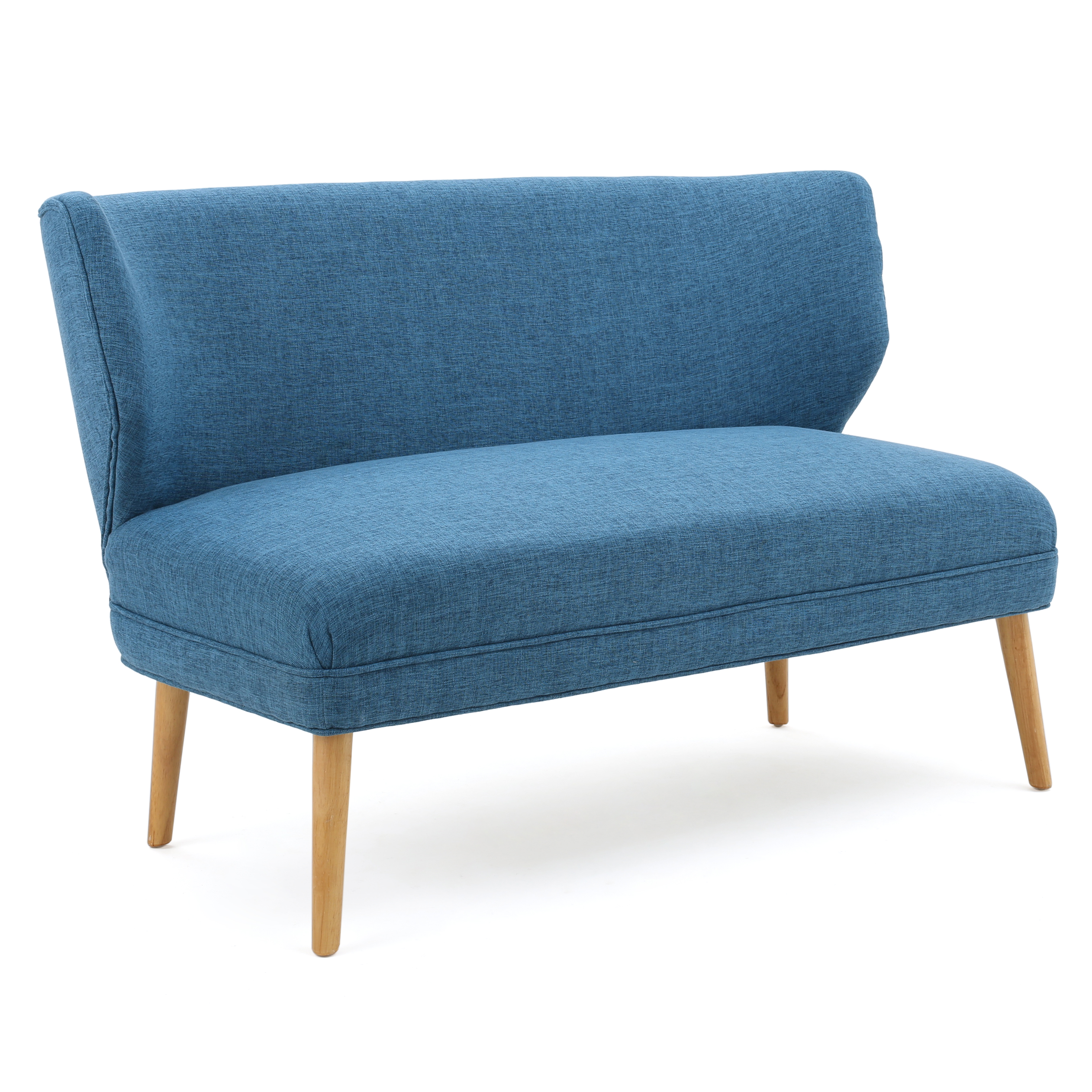 Dumont Mid Century Modern Fabric Loveseat Sofa Settee