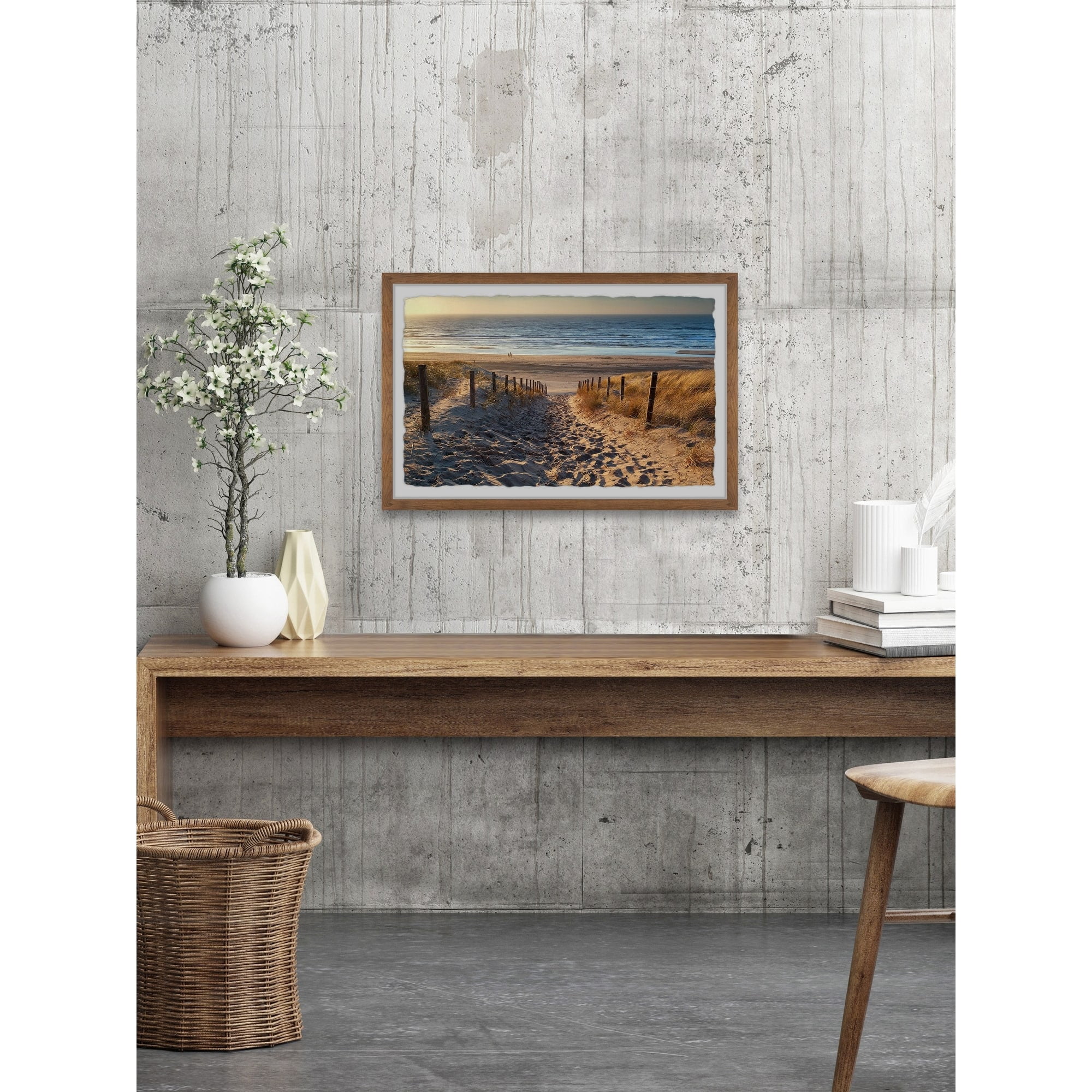 Marmont Hill Narrow Hill to the Sea Framed Wall Art