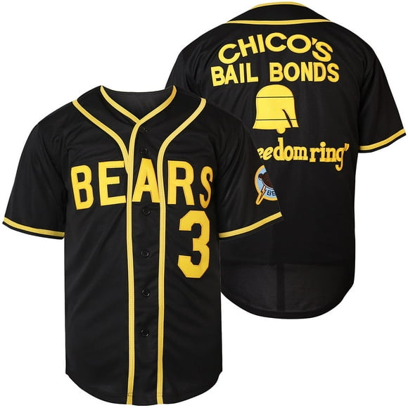 Bad News Bears #12 Tanner Boyle Movie 1976 Chico's Bail Bonds Baseball Jersey (Medium, 3 Black)