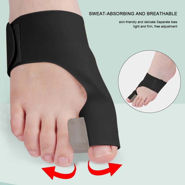 Separador De Dedos Orthotics Alineación del dedo gordo del pie Hueso Ajustador del pulgar (negro izquierdo) DQrwqpou Cuidado Belleza