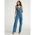 thumbnail image 2 of Sofia Jeans Women's Relaxed Straight Super High Rise Cargo Pants, 32.5" Inseam, Sizes 0-20, 2 of 5