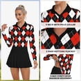 thumbnail image 3 of Womens Long Sleeve Golf Shirts UPF 50+ Polo Shirts V Neck Collared Workout Tops Quick Dry Moisture Wicking Athletic Tennis Shirt, 3 of 6
