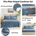 thumbnail image 5 of Queen Comforter Set, Grey 7 Pieces Bed in a Bag All Season Bedding, with Stitch Quilted Comforter Flat Sheet Fitted Sheet Pillowcases, 5 of 9