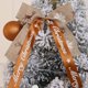 thumbnail image 5 of Adornos navideños, regalos navideños, árbol de Navidad blanco, decoración navideña de flocado denso, árbol de Navidad con agujas, copos de nieve, agujas de pino., 5 of 6