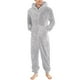 thumbnail image 2 of Pijama de una pieza con capucha y cremallera para hombre de Augper, cálido y polar, suave, para adultos, para invierno, 2 of 7