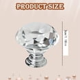 thumbnail image 3 of 12 PCS White Clear Crystal Glass Cabinet Knobs, Diamond Shape Pulls Handles, Kitchen Cabinets Dresser Cupboard Pulls Handles for Drawer Dresser Kitchen Wardrobe Bathroom Cabinet Desk, 3 of 5
