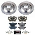 PowerStop Rear Stock Replacement Brake Pad and Rotor Kit with Calipers