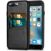 TENDLIN Compatible with iPhone 7 Plus Case/iPhone 8 Plus Case Wallet Design Premium Leather Case with 2 Card Holder