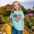 thumbnail image 4 of ZACPNCV Flag Shirt for Toddler Kids Boys Girls USA Flag Heart Graphic T-Shirt 4th of July Shirt Patriotic Tee Tops Blue 3-4 Years, 4 of 8