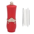 thumbnail image 3 of Needle Pincushion Pin Cushion Lipstick Shape Exquisite Beautiful Retractable Design Portable Household Needle Collector With Needle, 3 of 8