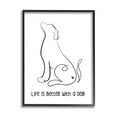 thumbnail image 2 of Stupell Industries Life's Better With Dog Minimal Pet Line Drawing, 24 x 30, Design by Anna Quach, 2 of 5