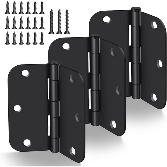 EcoNesxp 3 1/2 5/8" Residential Heavy Duty Door Hardware Matte Black Radius for Interior and Exterior Doors