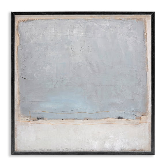 Stupell Industries Modern Solemn Rustic Neutrals Black Framed Giclee Art, 12 x 12, by Design Fabrikken