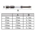 thumbnail image 3 of Non-Slip Magnetic Cross Head Electric Driver Screw Bit Set High Hardness Screwdriver Drill Bits 50Mm 65Mm 75Mm 100Mm 150Mm 75Mm Fangkenuo, 3 of 9
