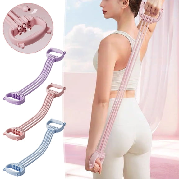 Fitness Resistance Band with Handles, Single Resistance Bands, Exercise Bands with Comfortable Handle, Resistance Training, Physical Therapy, Home Workout, Fitness, Pilates, Home Gym Workout (Purple)
