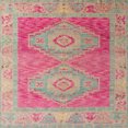 thumbnail image 1 of Ahgly Company Machine Washable Indoor Square Abstract Light French Beige Brown Area Rugs, 3' Square, 1 of 7